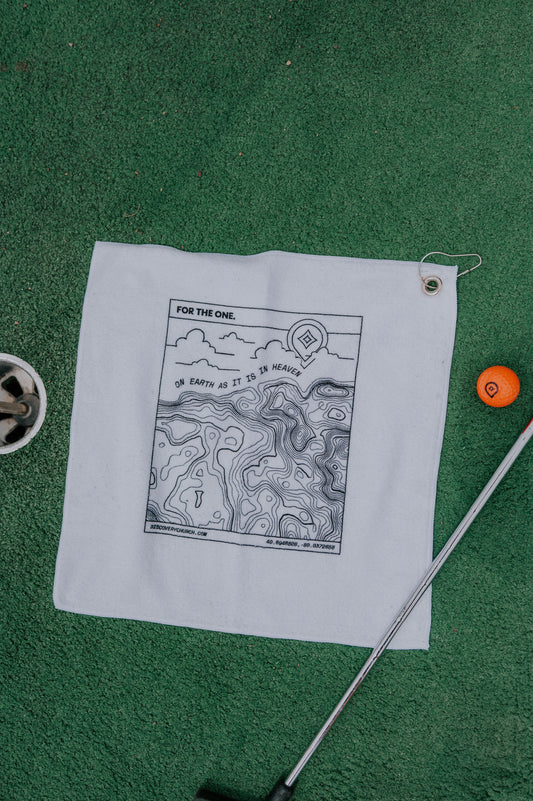 Microfiber Waffle Golf Towel | Topography Map